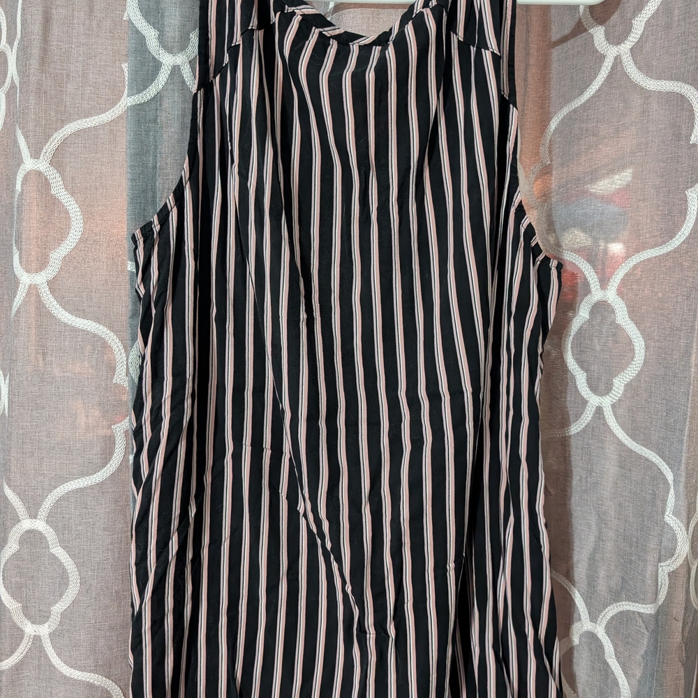Torrid Black and Pink Striped Tank Top - Picture 3 of 3